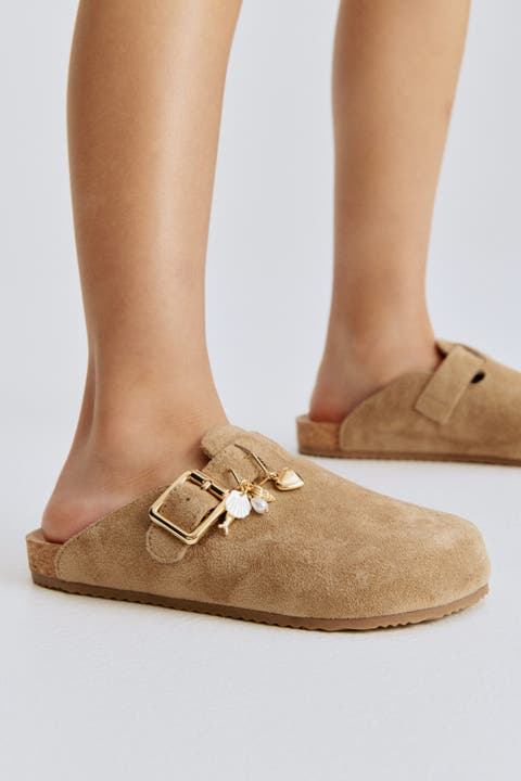Charm-detail Footbed Mules