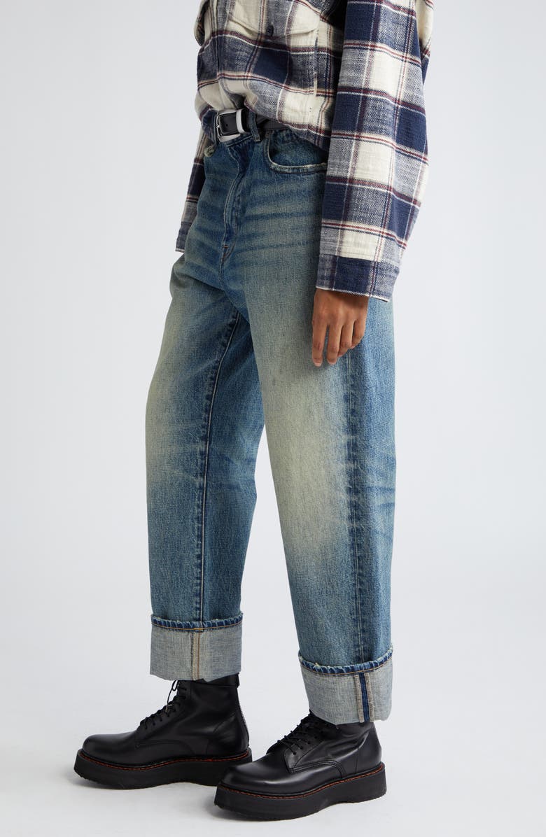 R13 Distressed Ex Boyfriend Jeans, Alternate, color, 