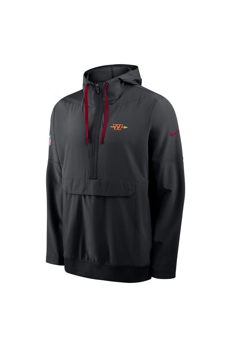 Men's Nike Black Washington Commanders Sideline Broken Rules Alternate Anorak Half-Zip Hooded Jacket, Alternate, color, Black