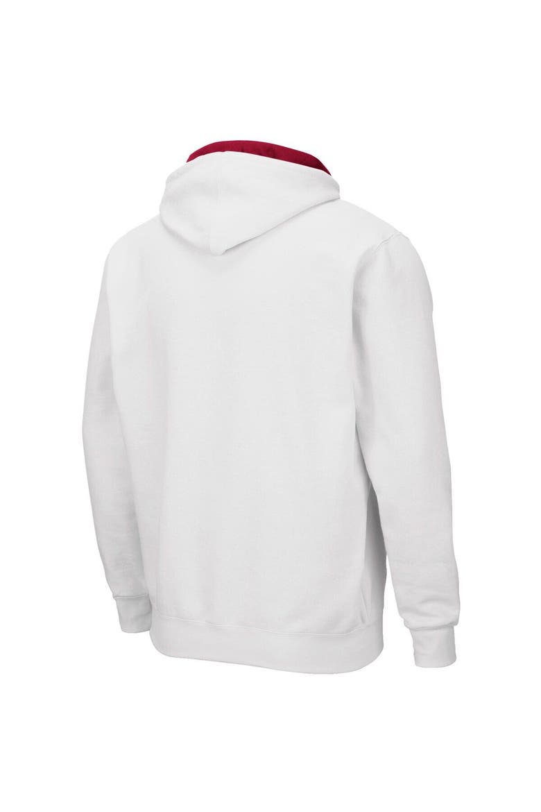Men's Colosseum White Alabama Crimson Tide Arch & Logo 3.0 Full-Zip Hoodie, Alternate, color, White