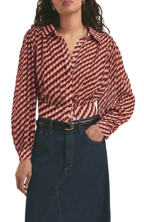 The Garden Party Geo Print Button-Up Shirt