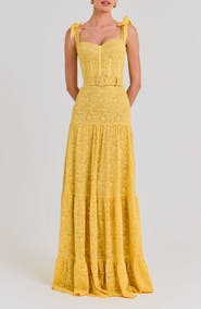 NADINE MERABI Miranda Belted Gown