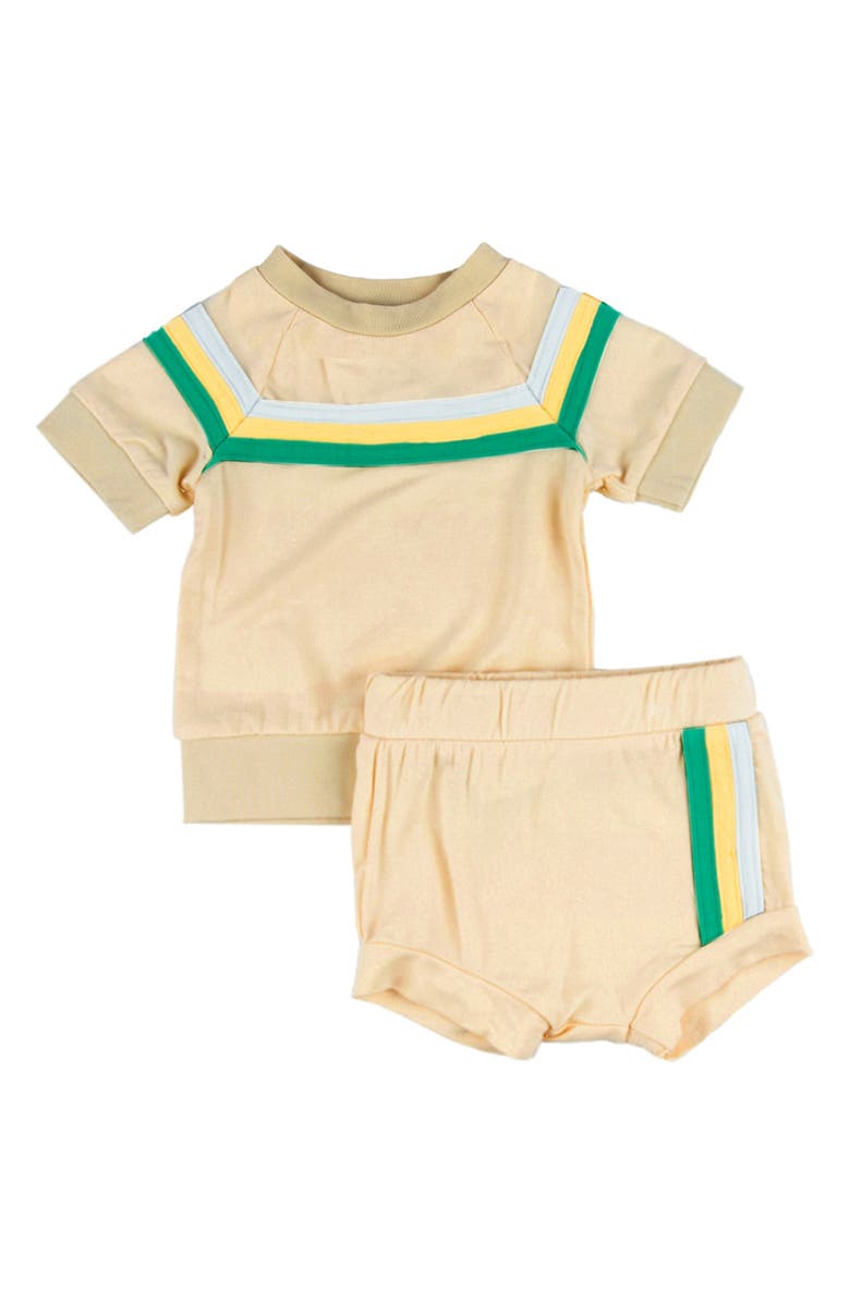 Miki Miette Carlo Stripe Short Sleeve Pullover & Shorts Set, Main, color, Retro Sport