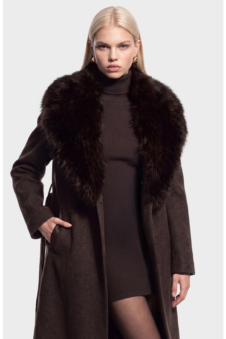 Cindy Wool Cashmere Coat, Alternate, color, Heather Cacao