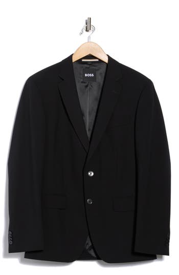 Hugo Boss Boss Huge Virgin Wool Blend Sport Coat In Black
