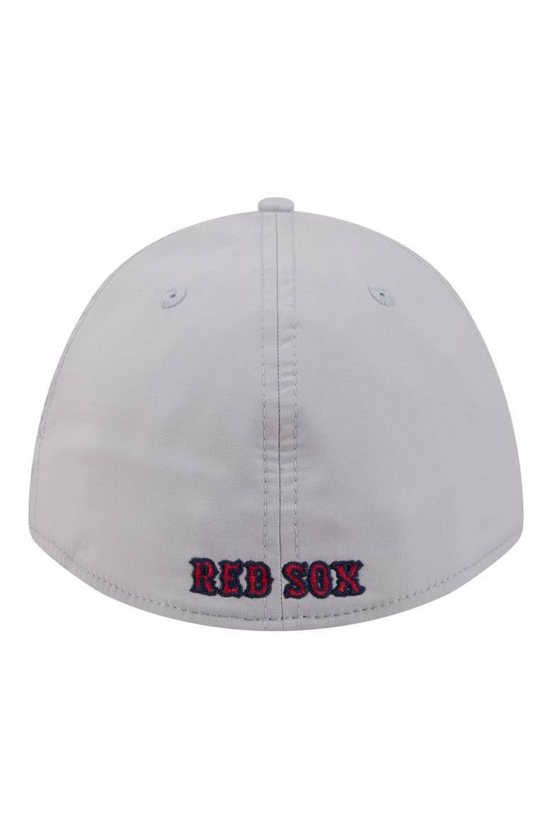 Men's New Era Gray Boston Red Sox Patch 39THIRTY A-Frame M-Crown Perforated Flex Hat, Alternate, color, Gray