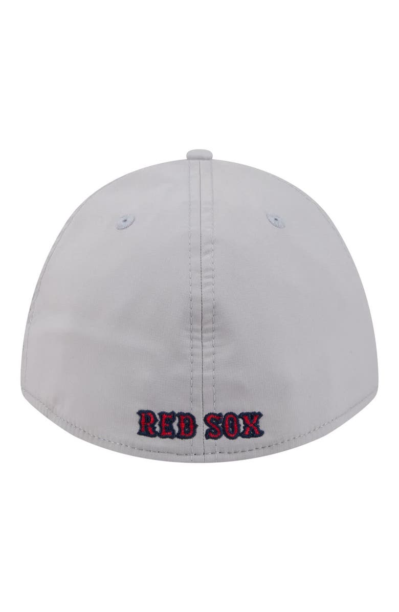New Era Men's New Era Gray Boston Red Sox Patch 39THIRTY A-Frame M-Crown Perforated Flex Hat, Alternate, color, Gray