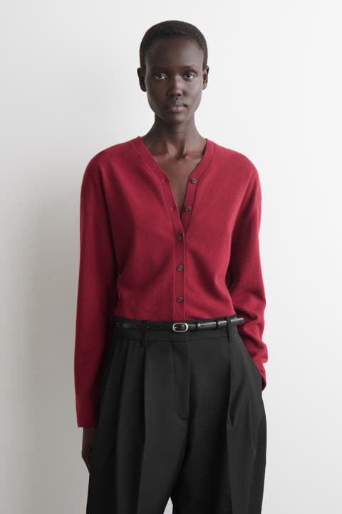 Merino Wool V-Neck Cardigan