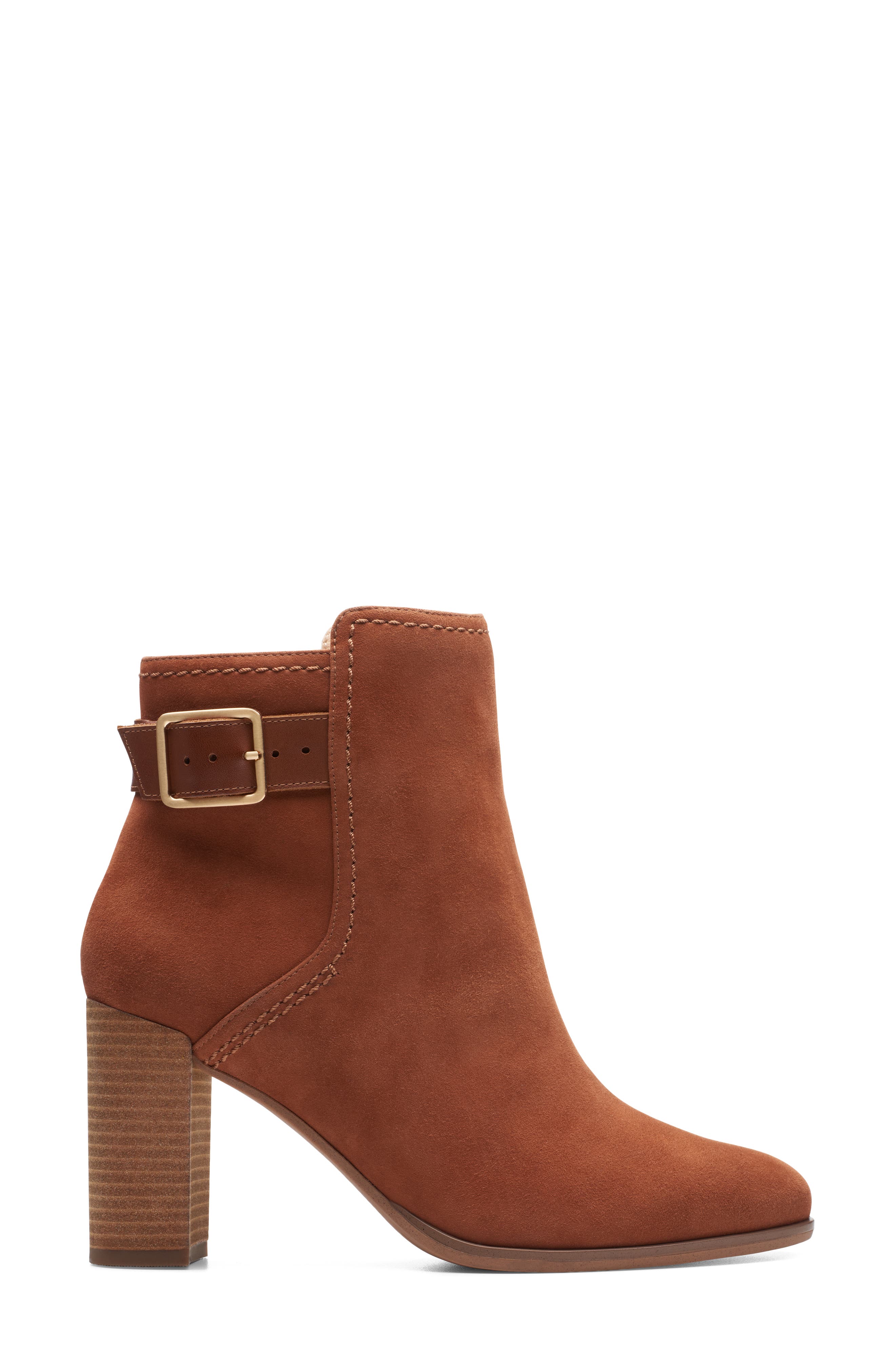 Clarks<sup>®</sup> Freva85 Buckle Bootie, Alternate, color, 