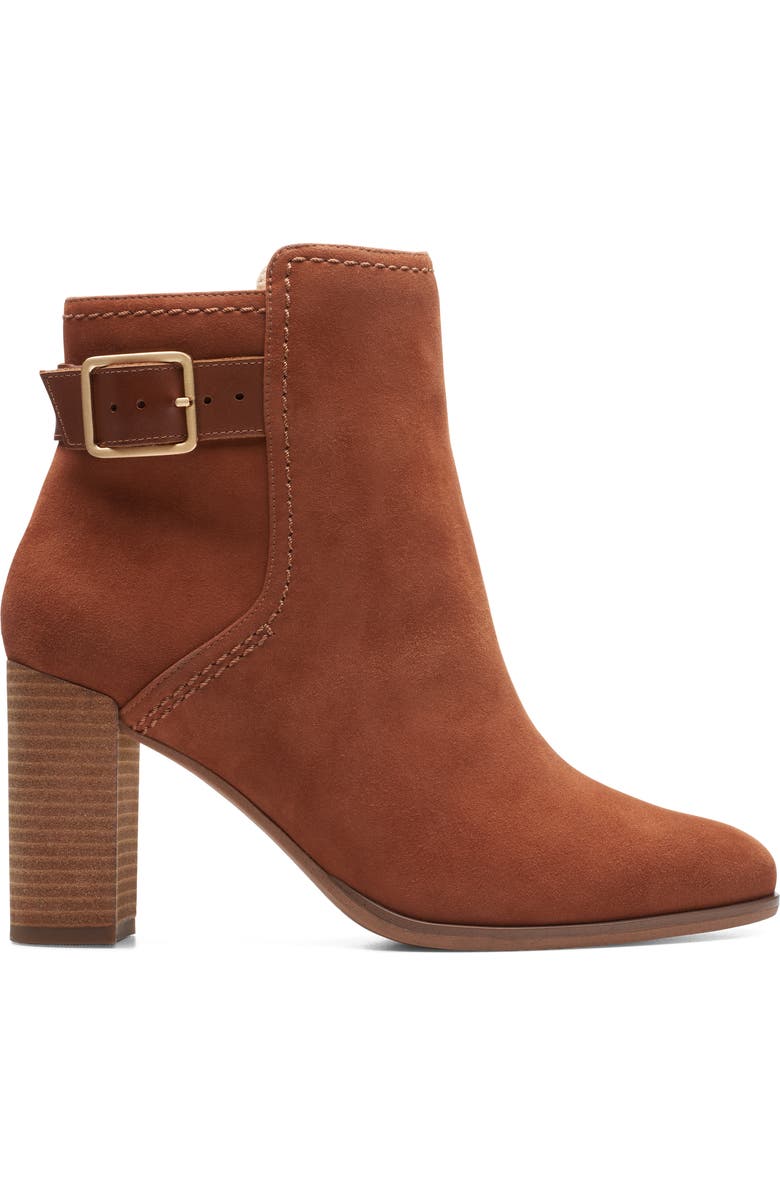 Clarks<sup>®</sup> Freva85 Buckle Bootie, Alternate, color,