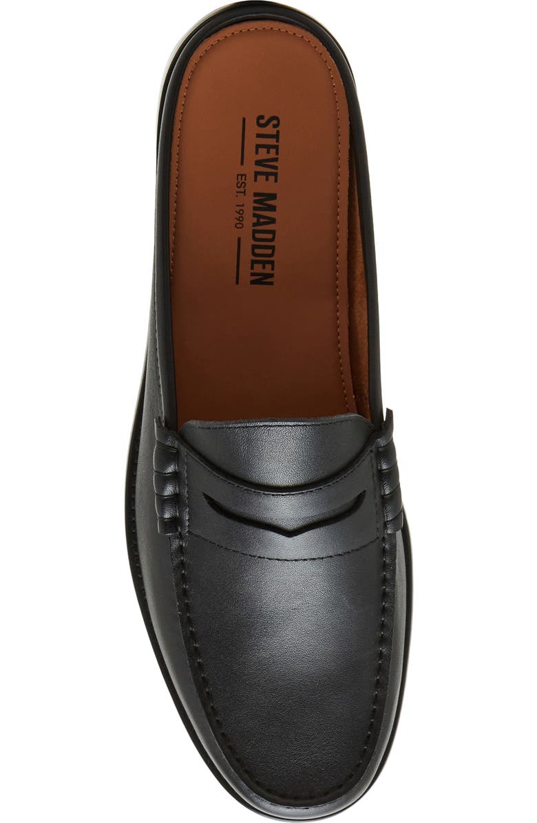 Steve Madden Abott Loafer Mule, Alternate, color, Black Lea