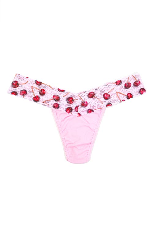 Hanky Panky Print Low Rise Thong In Pink