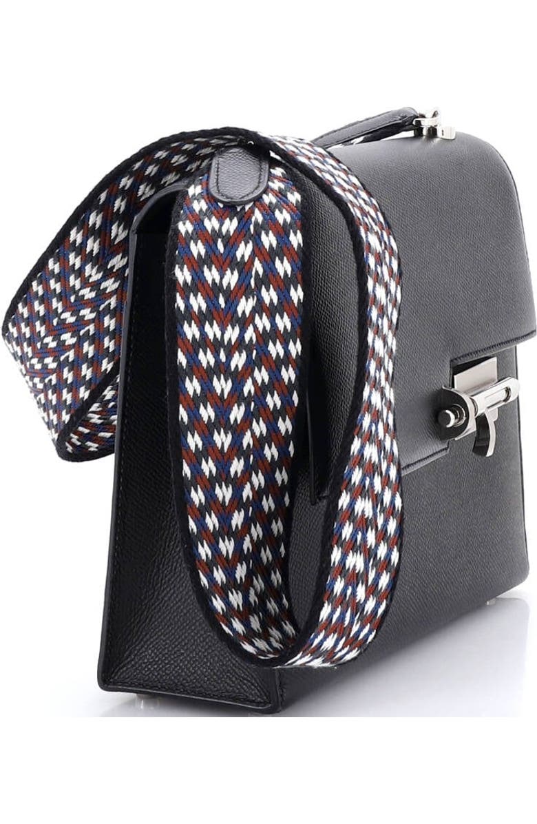 Pre-Owned Hermes Verrou Bag Epsom and Canvas 23, Alternate, color, Noir