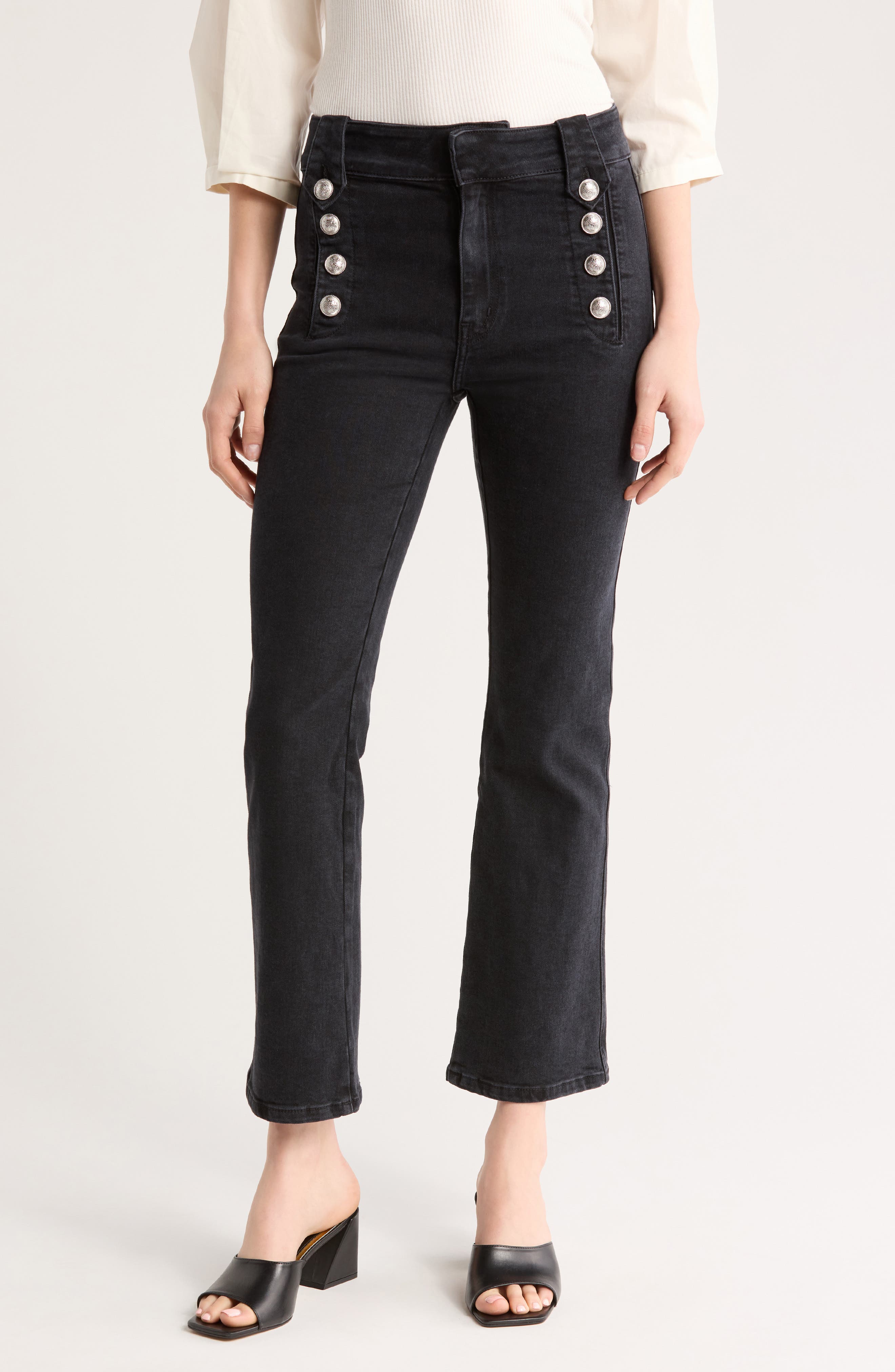 Derek Lam 10 Crosby Robertson High Waist Crop Flare Leg Pants