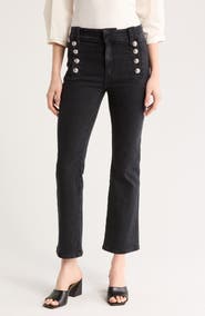 Derek Lam 10 Crosby Robertson High Waist Crop Flare Leg Pants