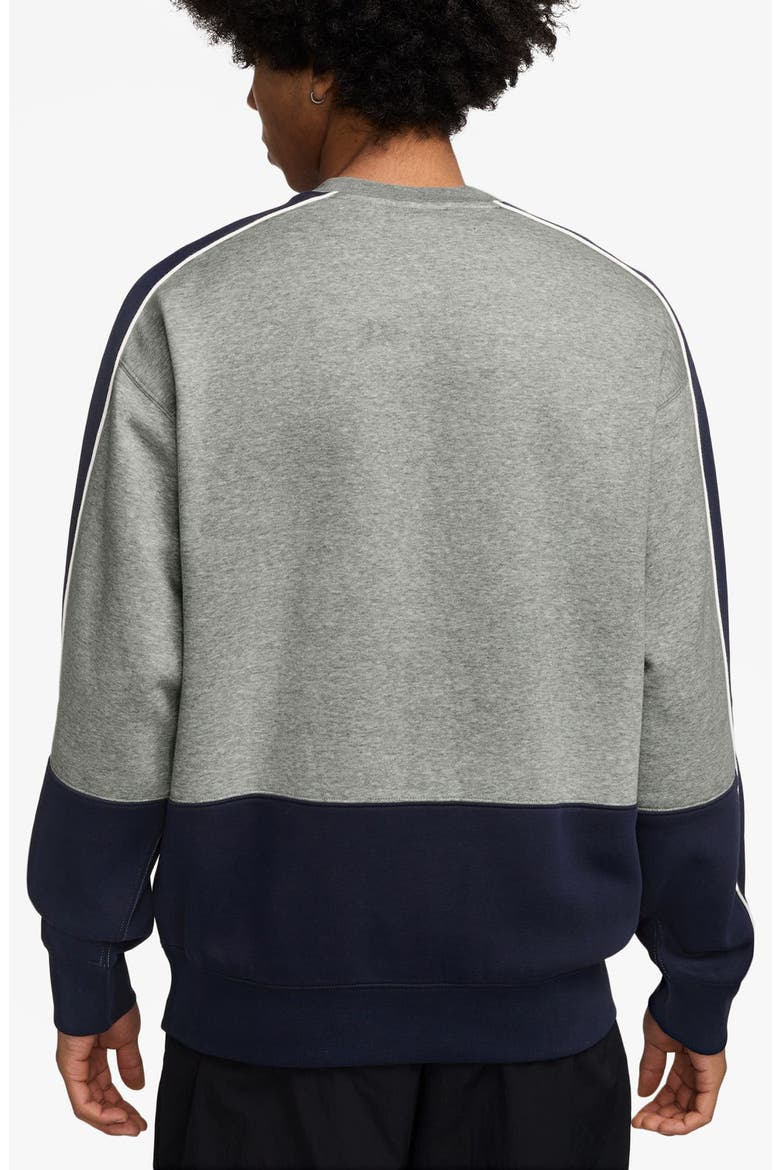 Club Colorblock Fleece Pullover, Alternate, color, DK GREY HEATHER/ OBSIDIAN