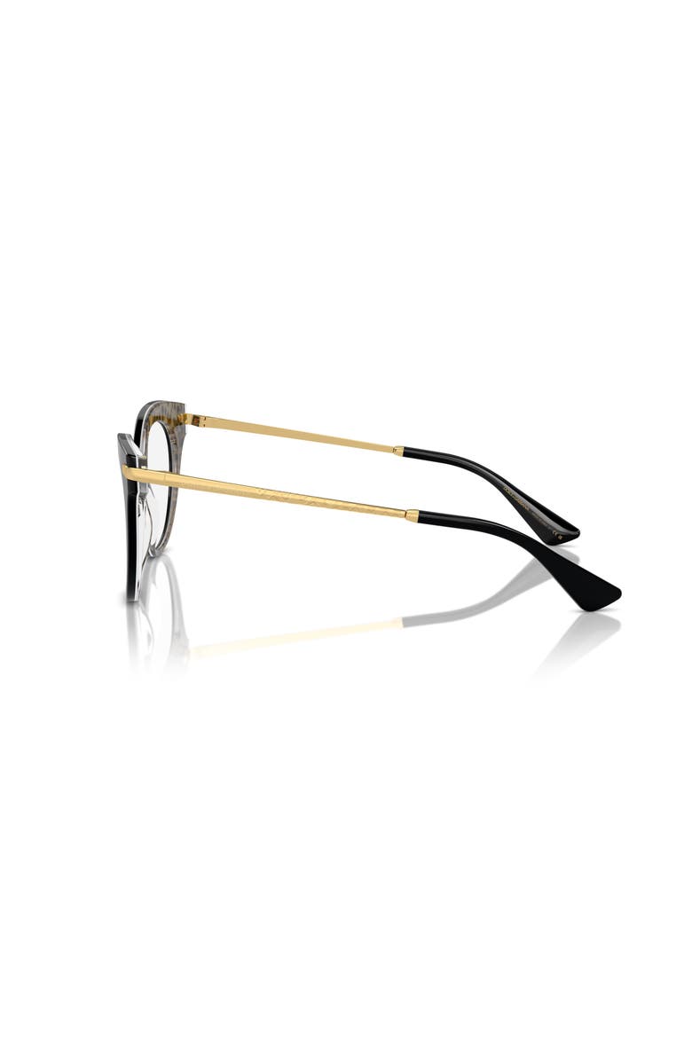 Dolce&Gabbana 52mm Butterfly optical glasses, Alternate, color, Black