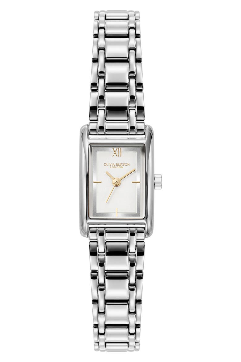 Mini Grove Rectangular Bracelet Watch, 16mm, Main, color, SILVER