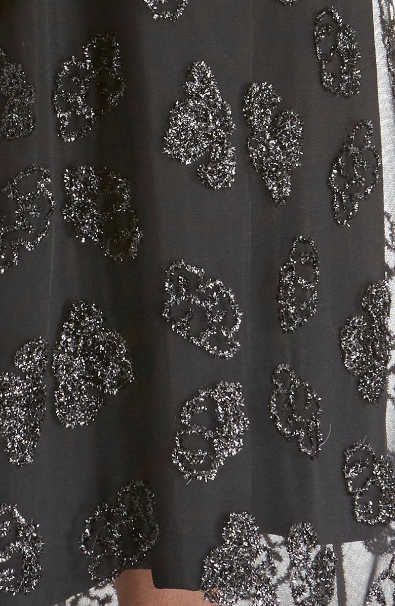 Simone Rocha Tinsel Embroidered V-Neck Maxi Dress, Alternate, color, 