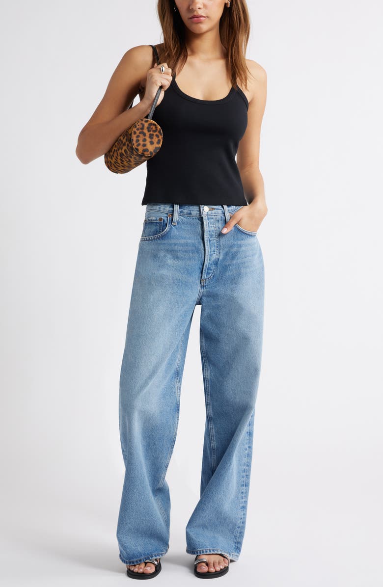 Open Edit Rib Racerback Camisole, Alternate, color, Black