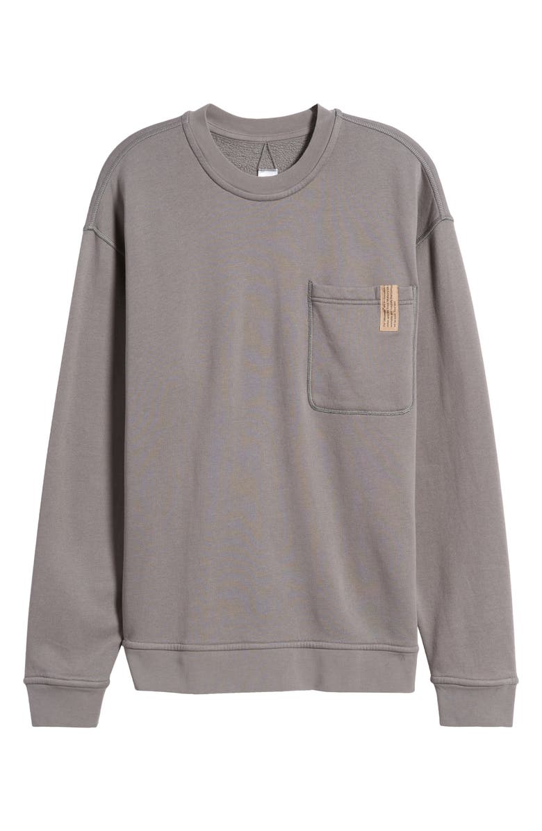 Lunya Reversible Cotton Blend Lounge Sweatshirt, Alternate, color, Ebbing Fog