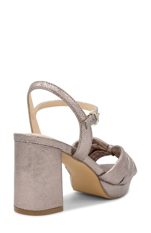 Paradox London Pink Nerita Ankle Strap Platform Sandal In Pewter
