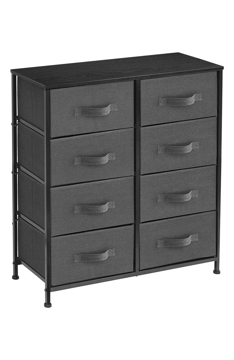 SORBUS 8-Drawer Dresser, Main, color, Black