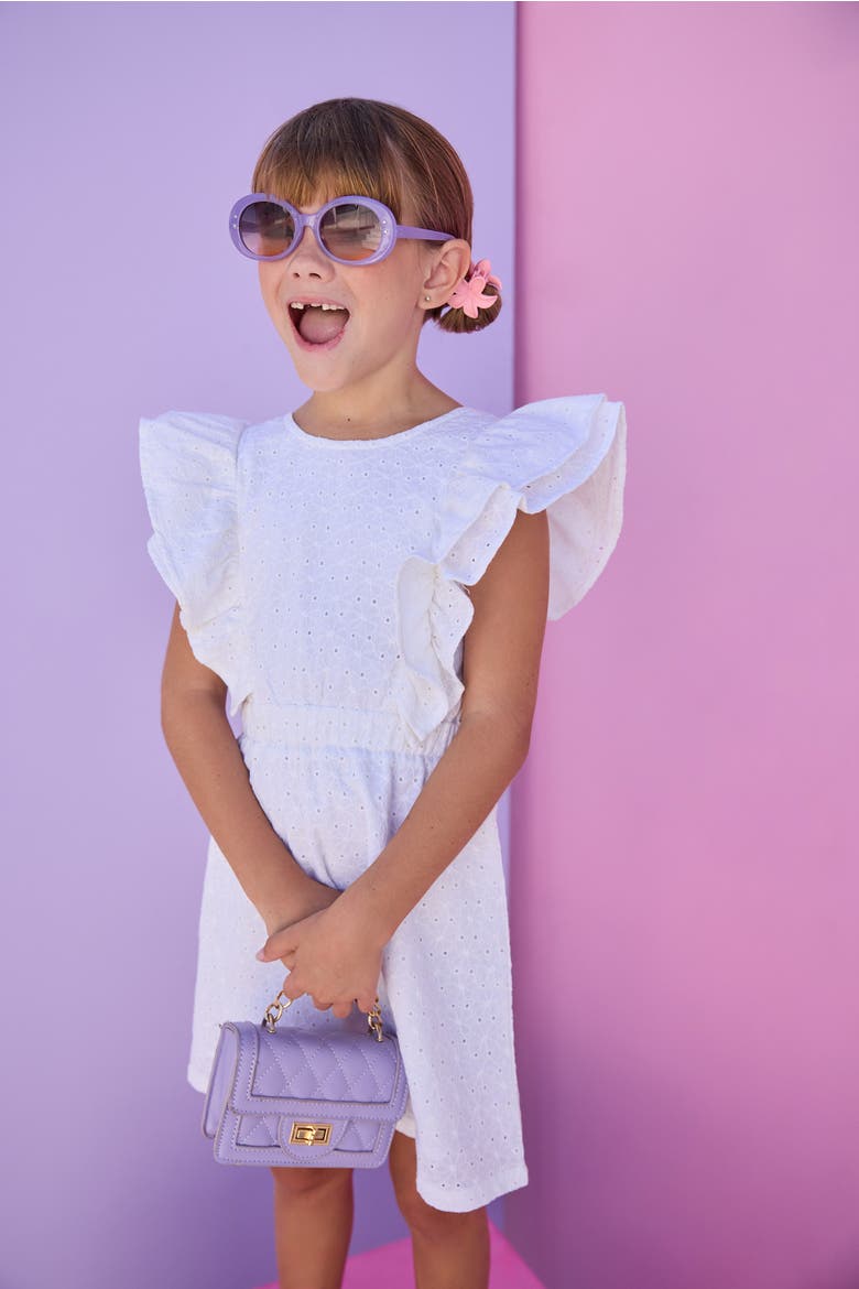 Kids' Embroidered Sadie Dress, Alternate, color, White Embroidery