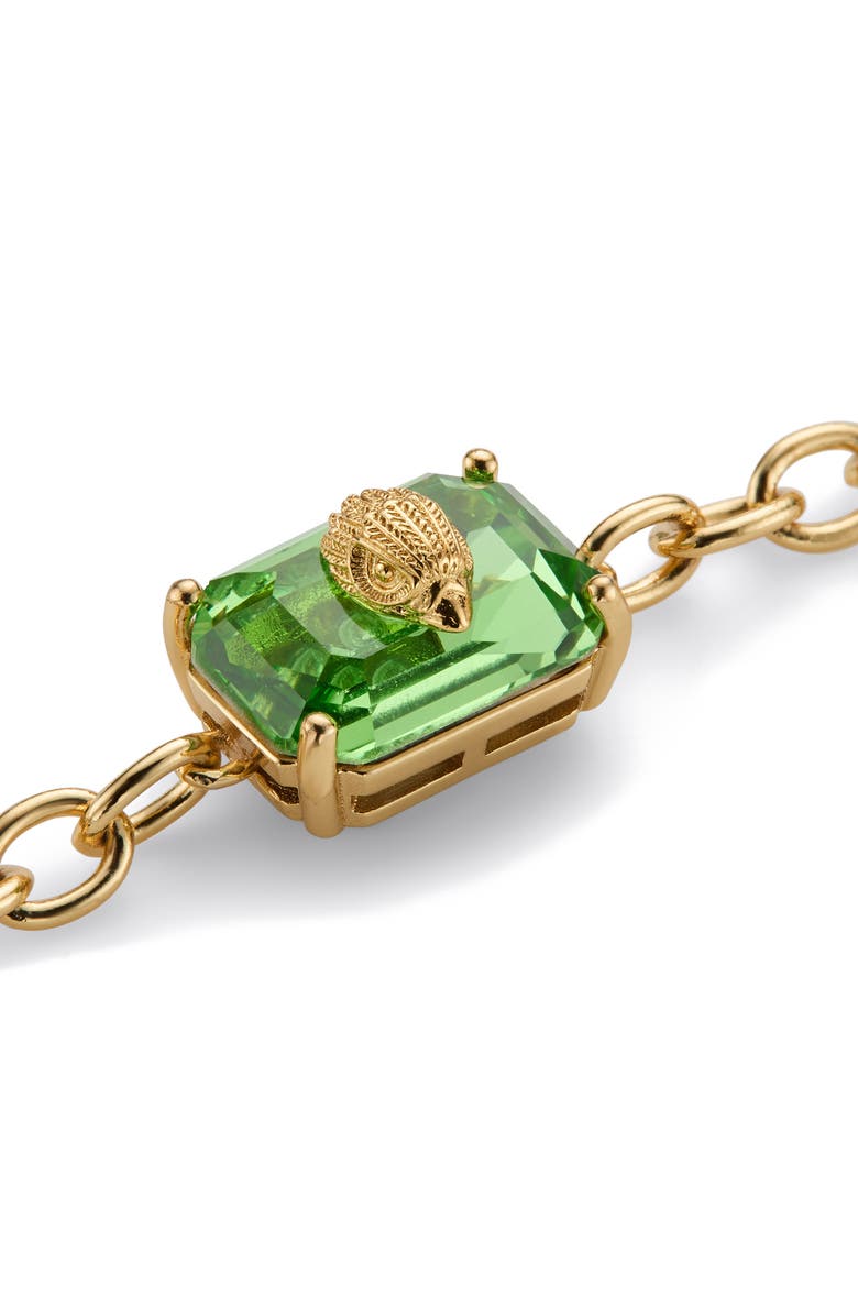 Kurt Geiger London Emerald Cut Crystal Flex Bracelet, Alternate, color, Light Green
