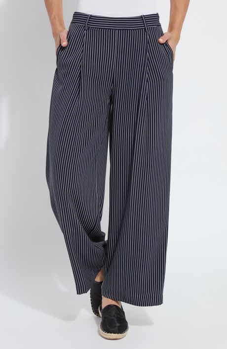 Lysse Clarette Stripe Pleated Wide Leg Pants