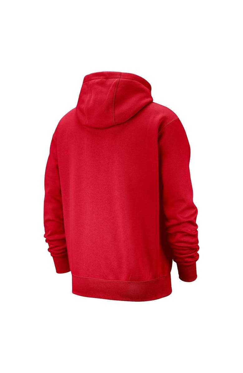 Nike Men's Nike Scarlet Ohio State Buckeyes Club Half-Zip Hoodie, Alternate, color, 