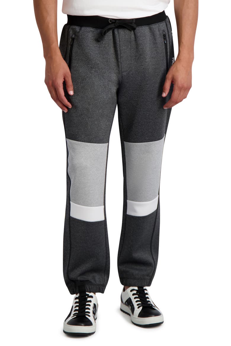 Colorblock Joggers, Main, color, BLACK/ WHITE/ GREY