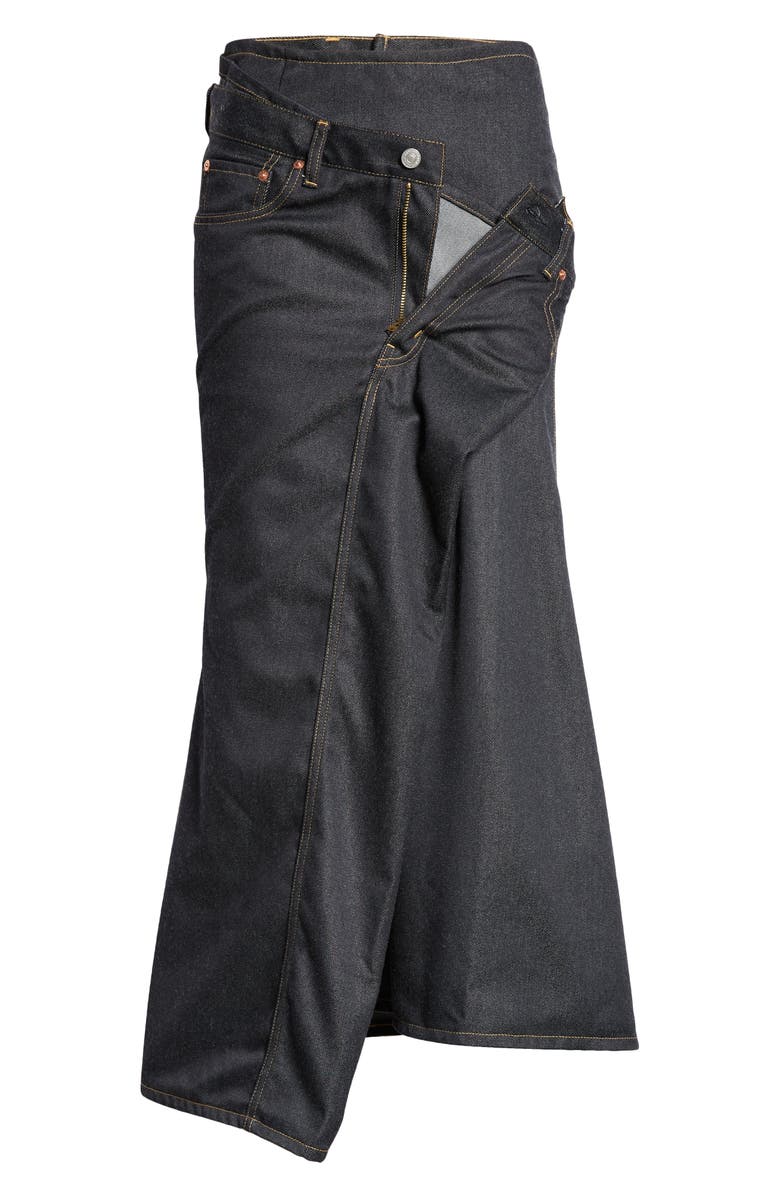 Junya Watanabe x Levi's<sup>®</sup> Draped Denim Skirt, Alternate, color, 
