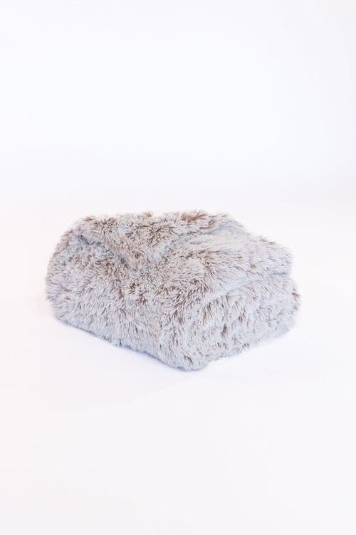 Sea To Me Blankets San Francisco Shag Faux Fur Throw Blanket In Sand
