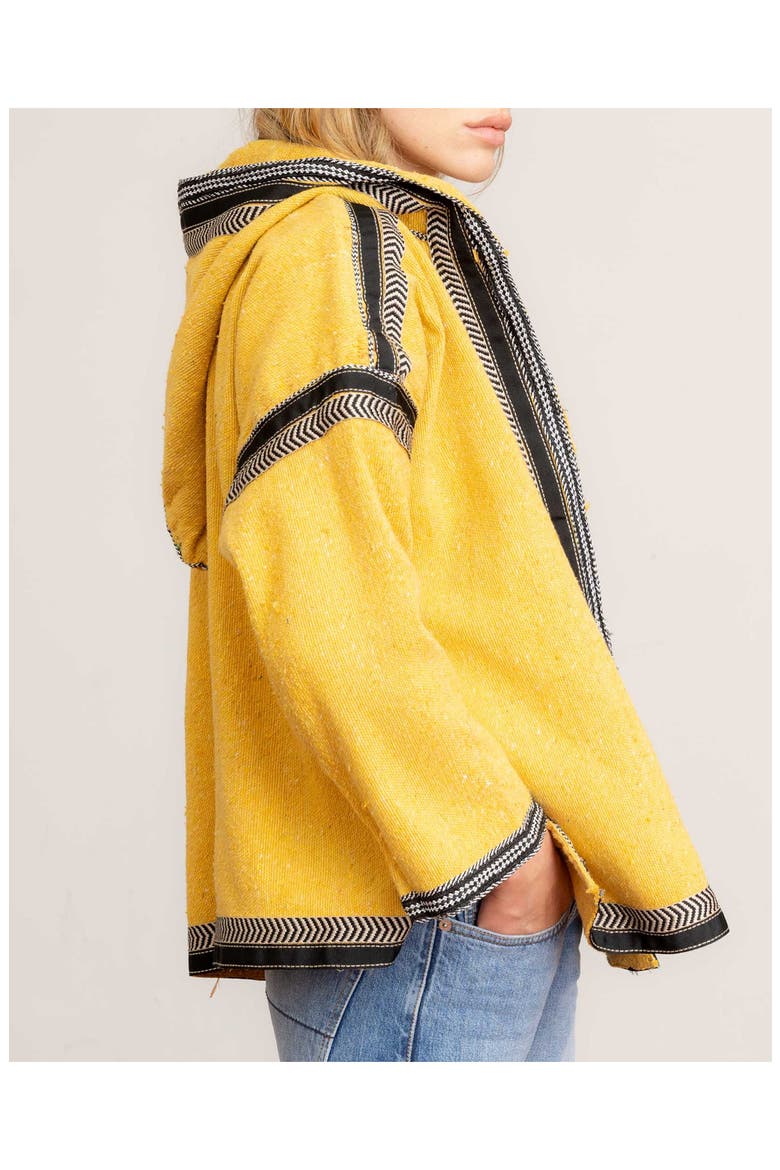 Cotton Poncho, Alternate, color, Yellow