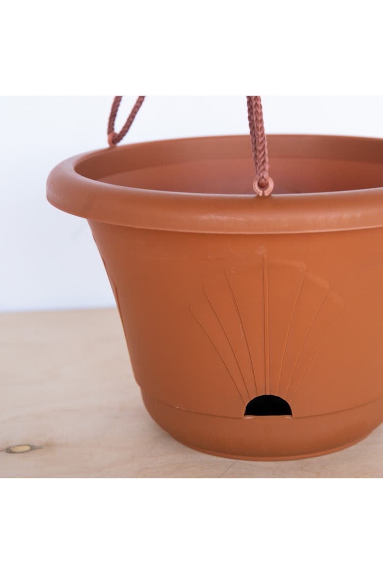 13 Inch Lucca Self Watering Hanging Basket, Alternate, color, Brown