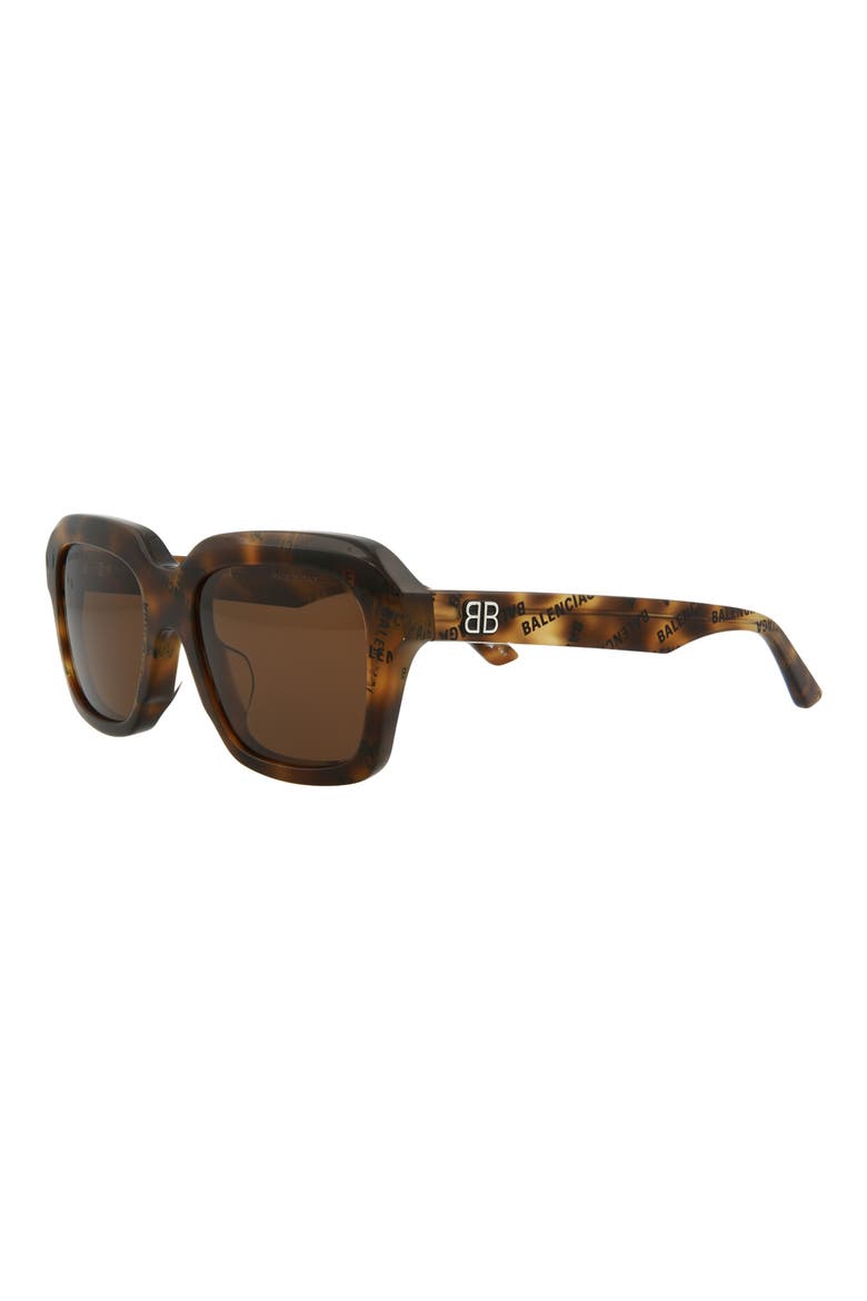 53mm Square Sunglasses, Alternate, color, HAVANA HAVANA BROWN