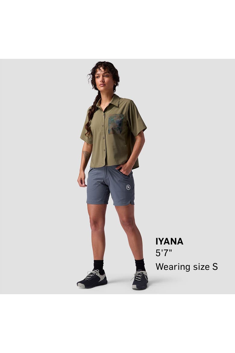 Slickrock Short-Sleeve Button-Up Jersey - Women's, Alternate, color, Kalamata