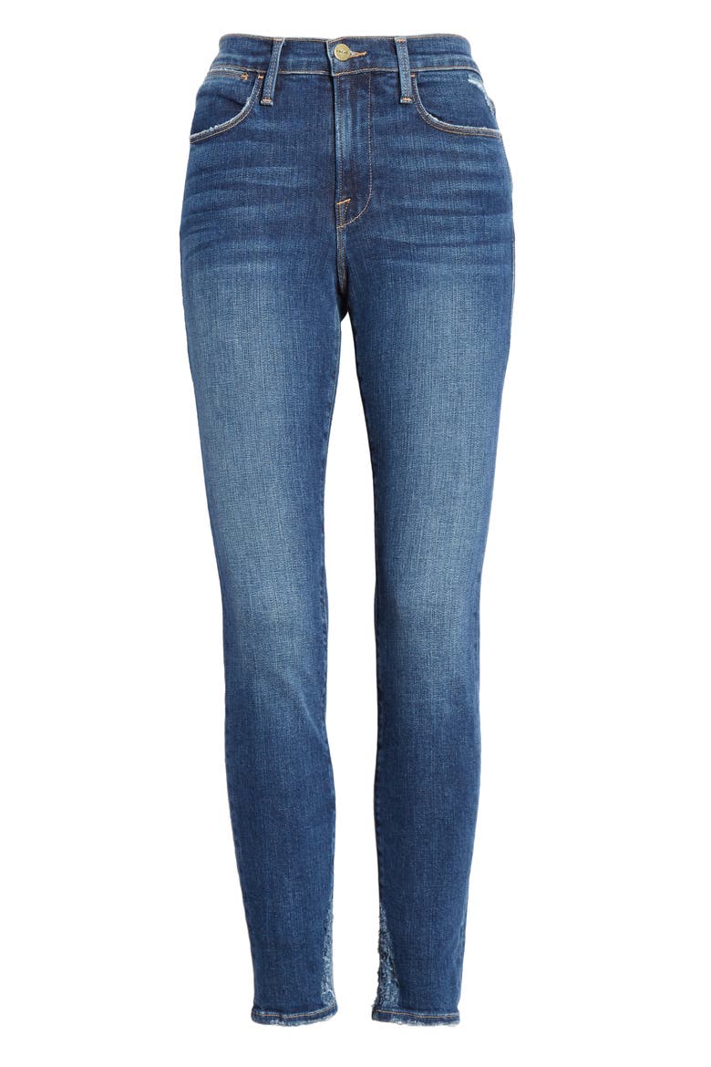 Le High Skinny Ankle Jeans, Alternate, color, REDGRAVE