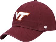 '47 Men's '47 Maroon Virginia Tech Hokies Clean Up Adjustable Hat