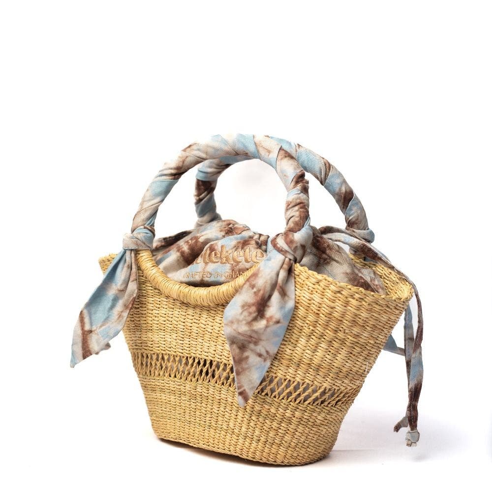 Aketekete Butterfly Bag Small, Alternate, color, Natural W/ Light Blue