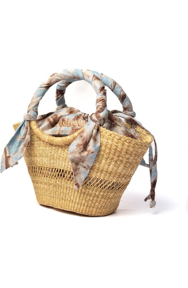 Aketekete Butterfly Bag Small, Alternate, color, Natural W/ Light Blue