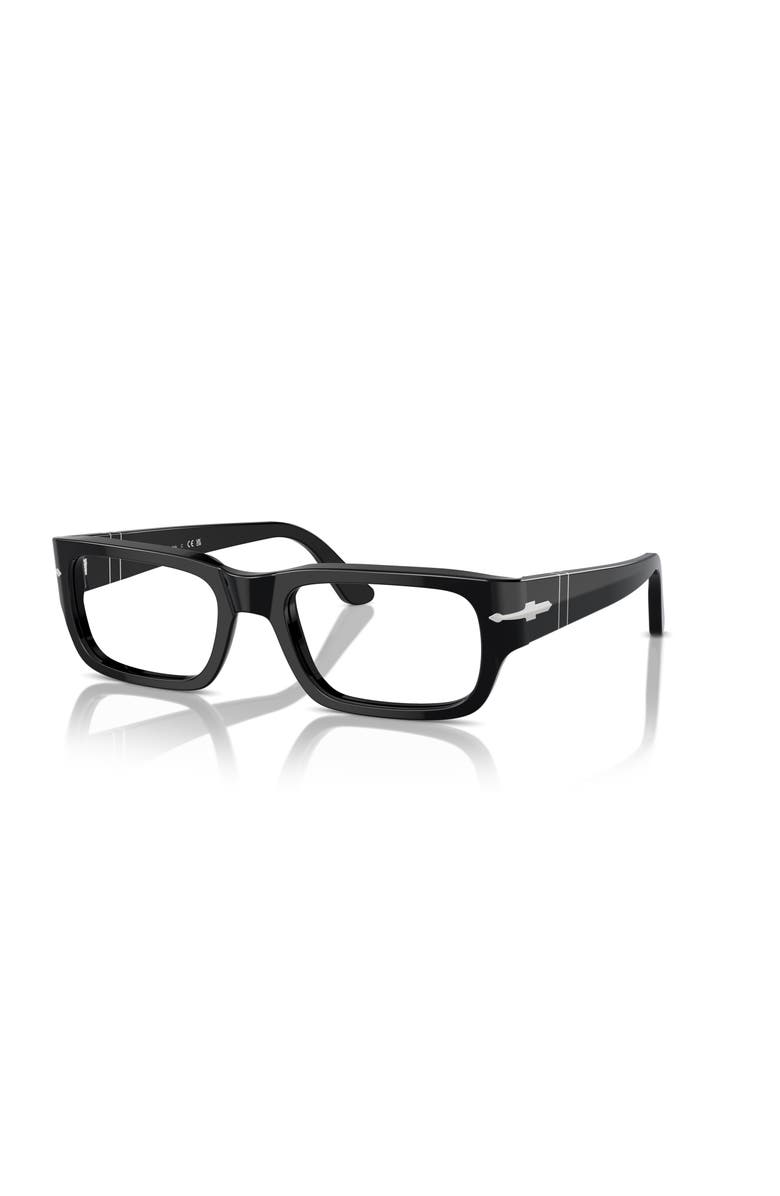 Persol 55mm Rectangle optical glasses, Main, color, Black