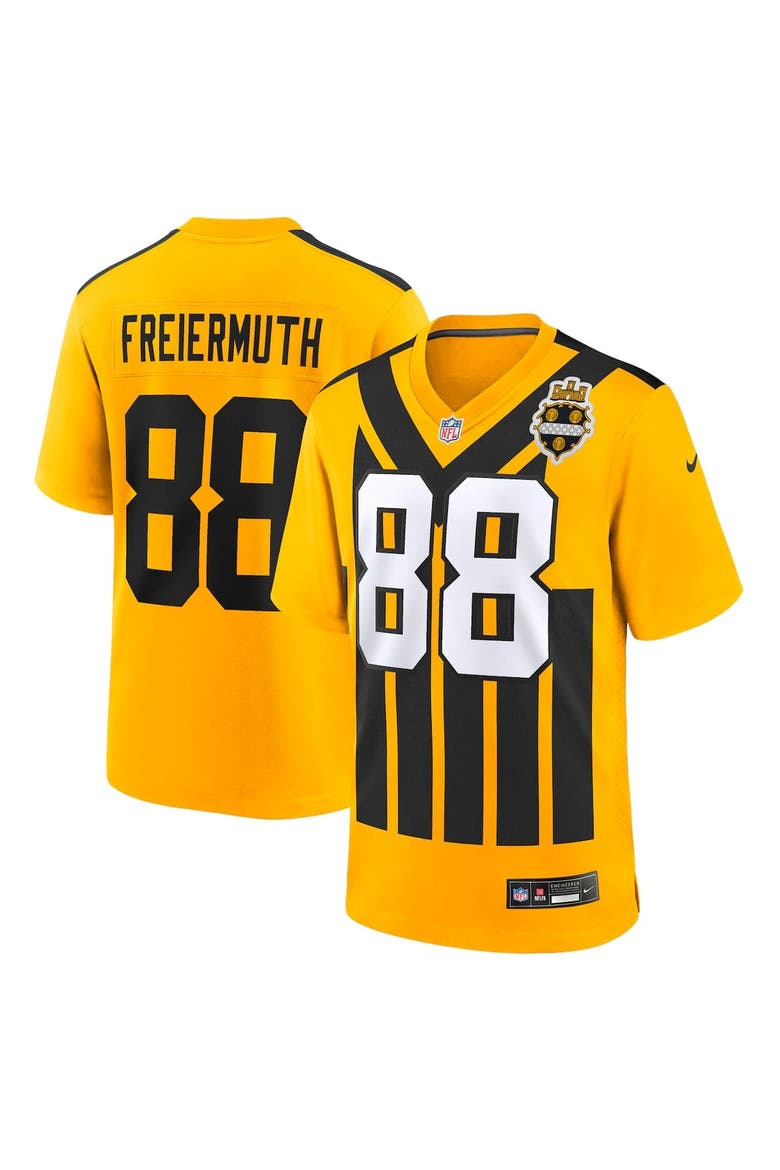 Men's Nike Pat Freiermuth Gold Pittsburgh Steelers Alternate 1933 Throwback Game Jersey, Main, color, Gold