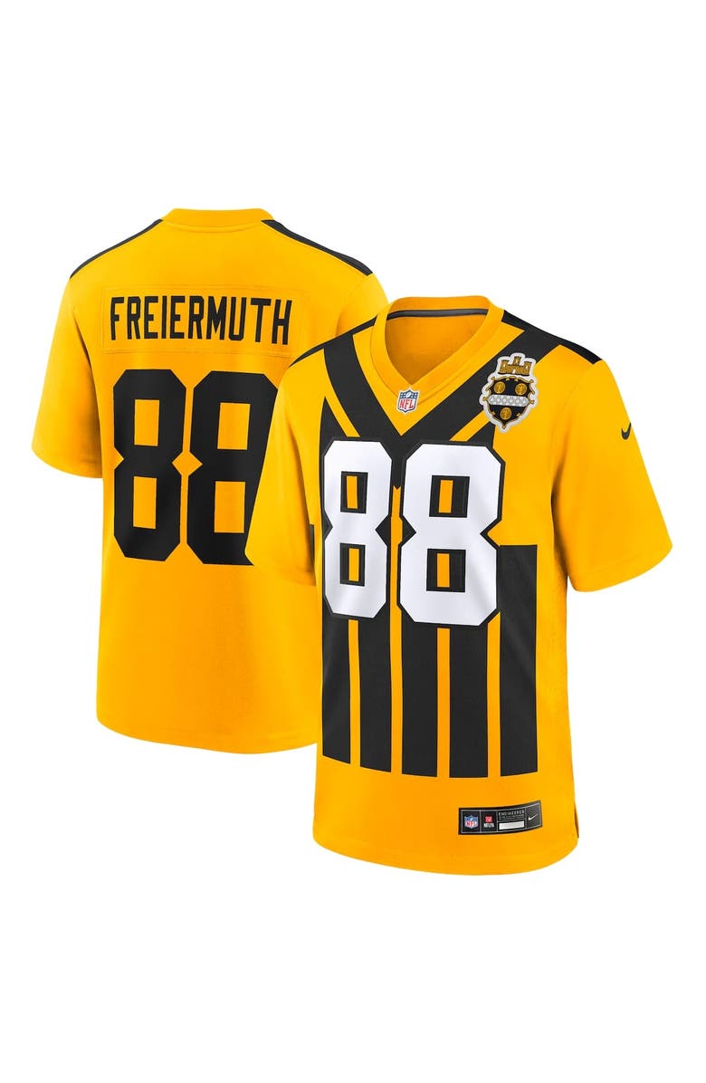 Nike Men's Nike Pat Freiermuth Gold Pittsburgh Steelers Alternate 1933 Throwback Game Jersey, Main, color, Gold