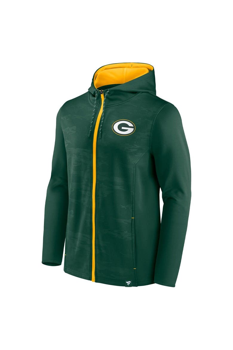 Men's Fanatics Branded Green/Gold Green Bay Packers Ball Carrier Full-Zip Hoodie, Alternate, color, Green