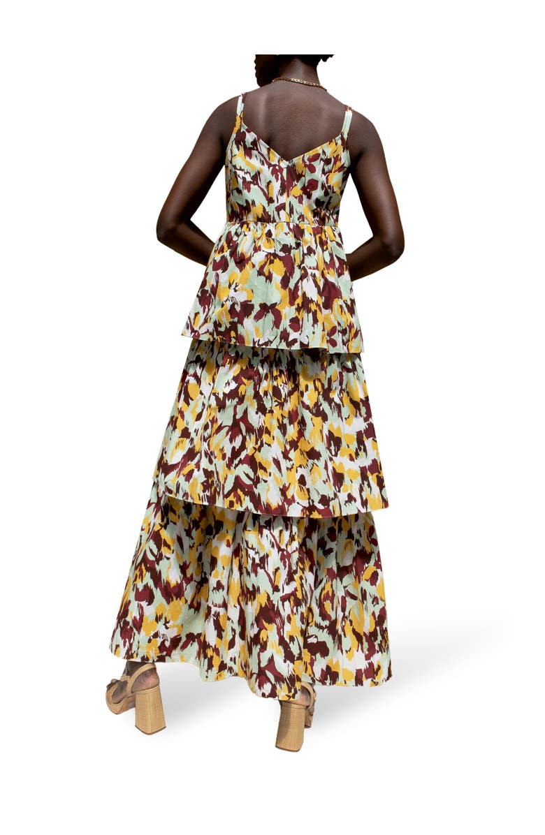 Ro&Zo Confetti Printed Tiered Dress, Alternate, color, Pink