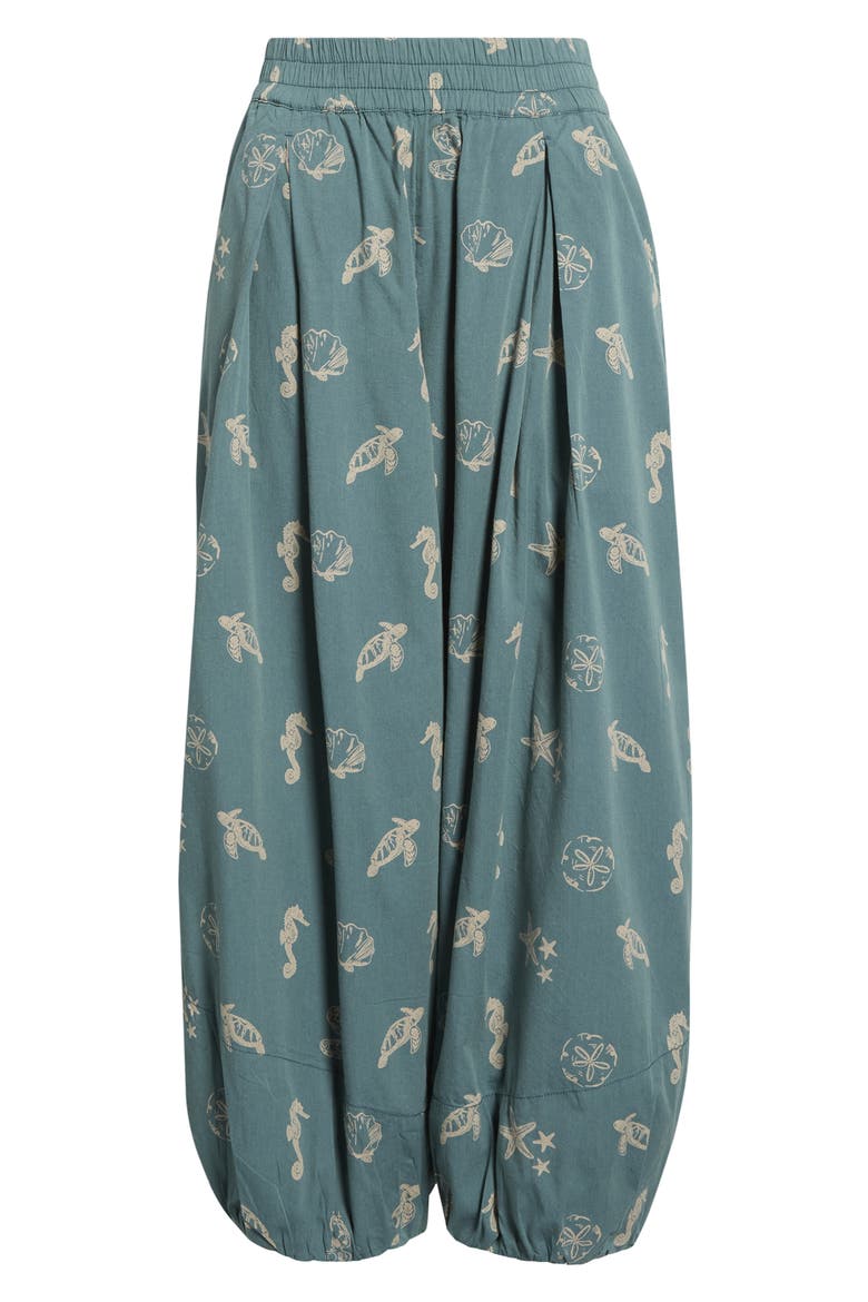 Moonflowr Cotton Blend Balloon Pants, Alternate, color, UNDER THE SEA