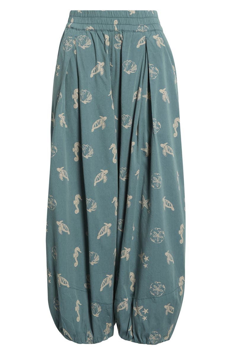 Free People Moonflowr Cotton Blend Balloon Pants, Alternate, color, Under The Sea