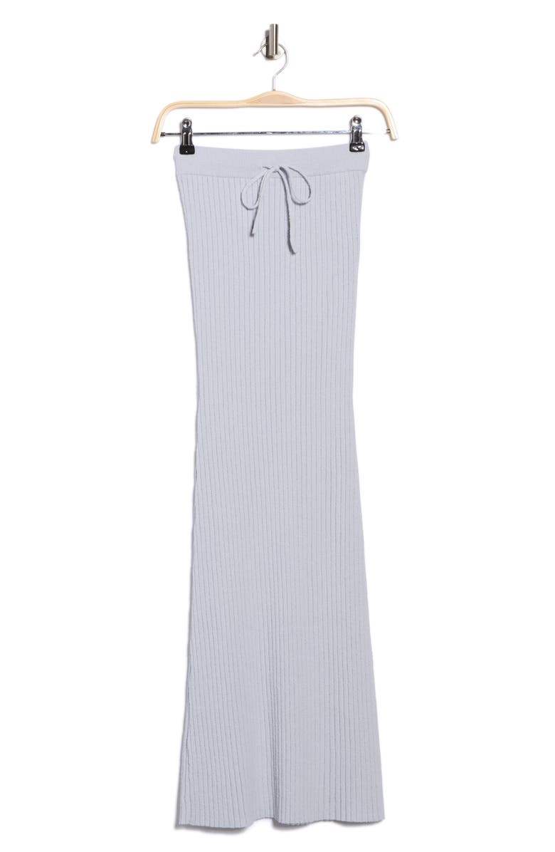 Good American Terry Ribbed Maxi Skirt, Alternate, color, Glass001